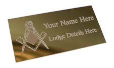 Engraved Gold Masonic Plaque