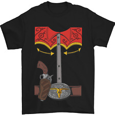 Cowboy Fancy Dress Costume Outfit Stag Do Mens T-Shirt 100% Cotton