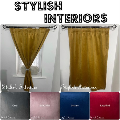 Soft plush velvet curtain pair - soft,