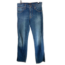 Nudie Blue Jeans Slim Jim W30 L32 Mens Denim 100% Cotton Jeans Made in Italy