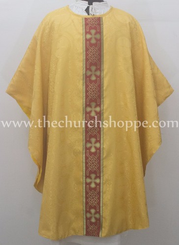Chasuble yellow clergy gothic - chasuble,