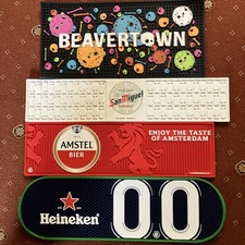 Job Lot X4 Bar Beers Mats, Beavertown, Heineken, Amstel, San Miguel. New. 
