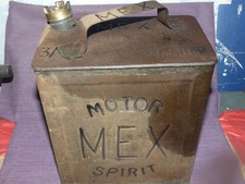 VINTAGE 2 GALLON PETROL CAN MOTOR MEX AUTOMOBILIA PUMP COLLECTABLE SHELL SPIRIT