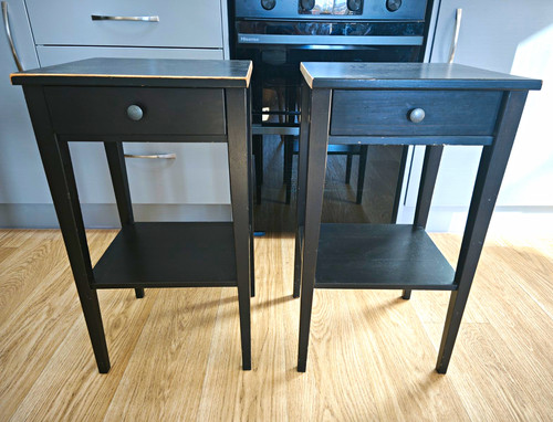 Hemnes ikea pair black - pair, wooden