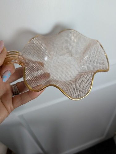 Vintage pink hobnail - vintage, glass