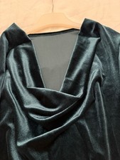 Green Velvet Cowl Neck Midaxi