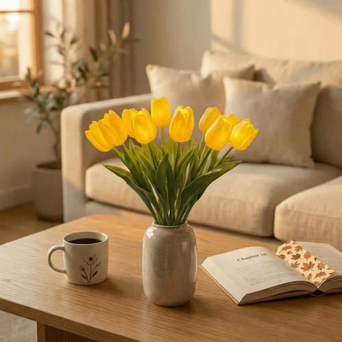 Radiant romantic yellow tulip - radiant,