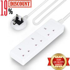 ✅ 3 GANG WAY UK MAINS PLUG