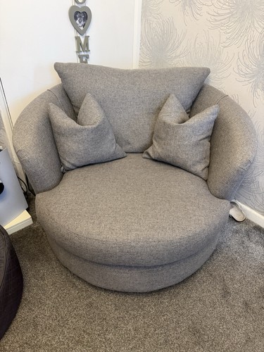 Grey swivel cuddle - cuddle, chair