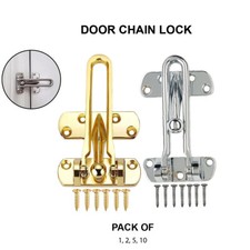 Door Security Chain Restrictor Strong Safety Lock Guard Catch Latch With Screws