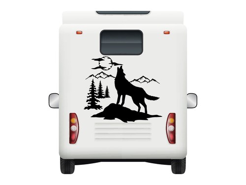 Mountain wolf wall sticker - sticker, car