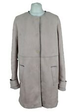 ZARA Basic Pink Coat Size Eur L Womens Snap Outerwear Mex 30 Long Pockets