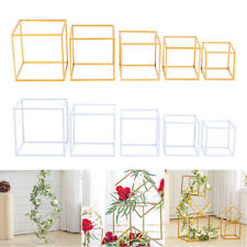 Metal Square Cube Flower Stand