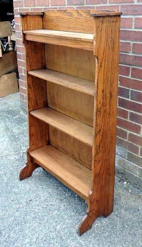 Arts crafts oak bookcase - &,