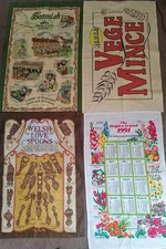 Bundle Of 4 Vintage Tea towels Unused