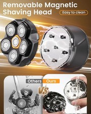 Head Shavers for Men, 2025 Upgraded 6D Flexible Head Shaver for Bald Men, Waterp