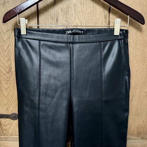 Zara black faux - zara, leather