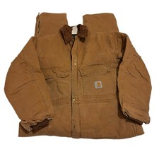 Carhartt Mens Boiler Suit Jumpsuit Heavyweight Tan Workwear Retro W42 L32