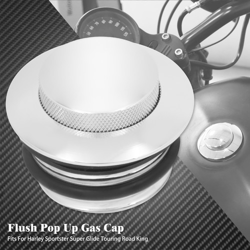 Flush push gas cap fuel - push,
