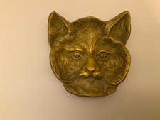 Vintage Brass Cat Ashtray