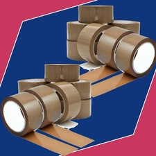Packing Tape Brown 48mm x 66m Parcel Shipping Tape Rolls for Home Use