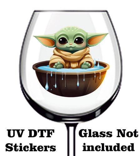 Colourful baby yoda dtf - colourful, uv-dtf