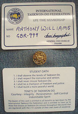 ITF TAEKWONDO LIFE MEMBERSHIP - Benefits include ID Card, Badge and FREE LESSONS