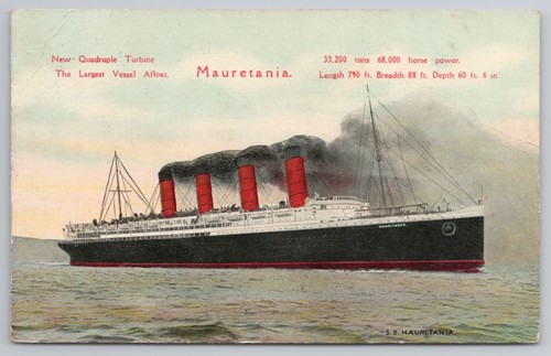 Rms mauretania largest vessel - rms,