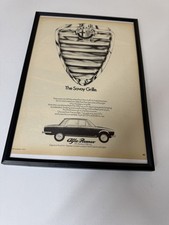 Framed Original 1972 Alfa Romeo 1750 2000 Berlina Advert Man Cave Wall Art Retro