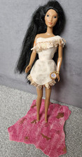 VTG 1995 SUN COLOR SPLASH Indian Pocahontas Earth Dance Barbie Doll Tattoo Dress