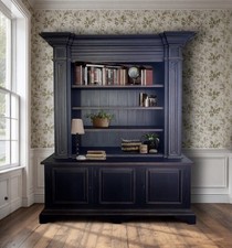 Large Painted Chalon Pine Open Dresser Cupboard Sideboard Bookcase