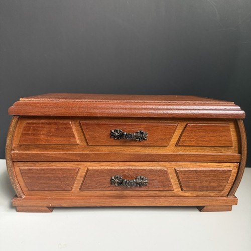 Vintage wood jewelry box chest - vintage,