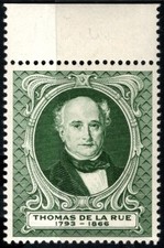 1955 Great Britain Engraved Poster Stamp Thomas De La Rue 1793–1866 Centenary