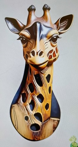 Giraffe head rustic - head,