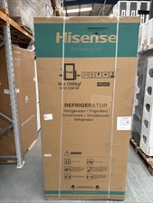 Hisense RQ768N4GBE KitchenFit 591L American Style Fridge Freezer - Black Glass