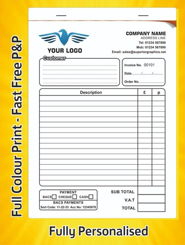 Invoice receipt pad book - invoice,
