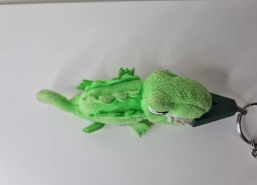 Plush green crocodile - crocodile, keyring