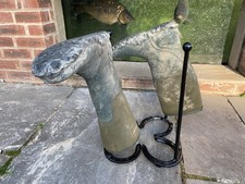 2 Pair Boot Rack Horse Welly Stand by Poppy Forge Solid Steel UK Made