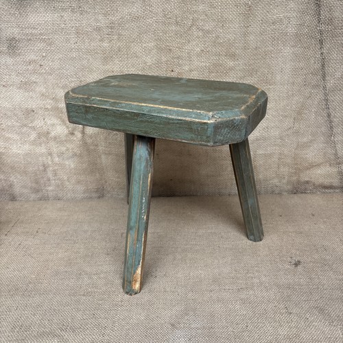 Painted pine stool farmhouse - pine,