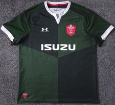 Wales Welsh Rugby Under Armour 2019-20 Away Change Shirt / Green / L Large