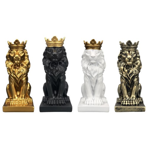 Lion with crown figurine - lion,