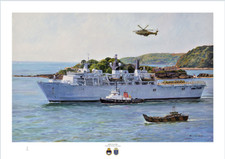 HMS ALBION passing Drake's