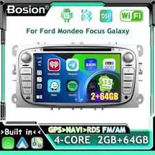 For Ford Mondeo Focus Galaxy Car Stereo Radio Android 15 CarPlay DVD&CD 2GB+64GB