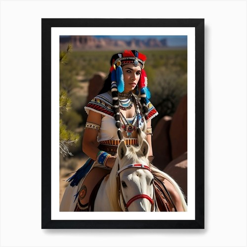Native american girl riding - girl,