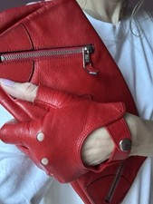 Alexander McQueen Red Leather