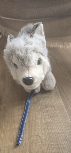 Husky dog plush - plush, white-grey