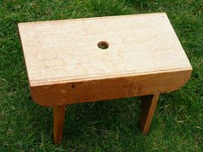 wooden stool, low, traditional