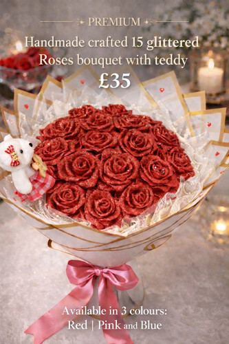 Luxury glitter rose bouquet - glitter, |