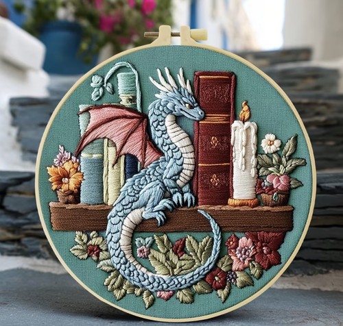 Embroidery kit beginners blue - beginners-,