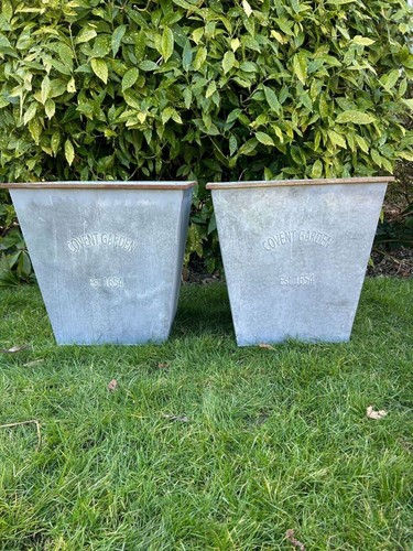 45cm large zinc square planter - zinc,